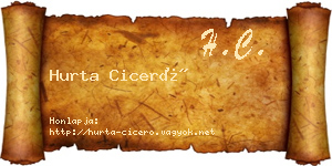 Hurta Ciceró névjegykártya